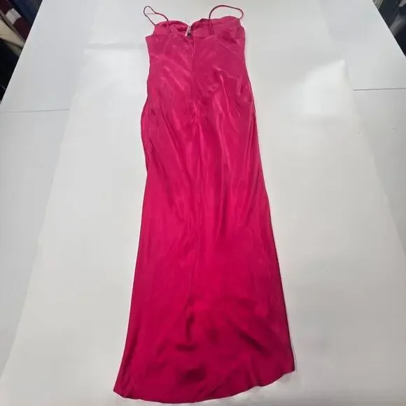Lovers and Friends Noah Wrap Dress in Hot Pink Medium
